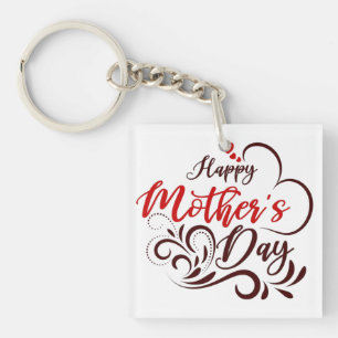 Llavero Feliz Día de la Madre Elegante Diseño-23331 Pillar