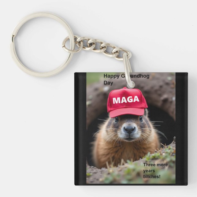 Llavero Feliz Día de la Marmota (Frente)