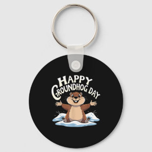 Llavero Feliz Día de la Marmota Cute Marmota Mujeres Hombr