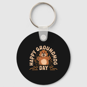 Llavero Feliz Día de la Marmota Niños Niñas Hombres Mujere
