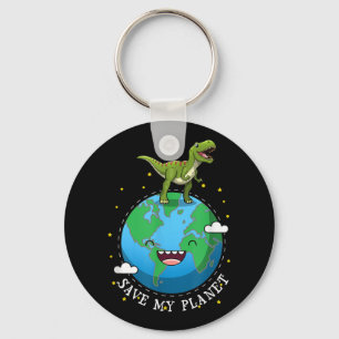 Llavero Feliz Día de la Tierra 2019 Dinosaurio T-rex Niño 