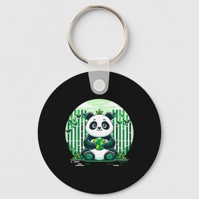 Llavero Feliz Día de la Tierra con Panda (Anverso)