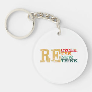 Llavero Feliz Día de la Tierra Recicla Reutiliza Renueva R