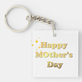 Llavero Feliz día de las madres. Caligrafía de guión simpl
