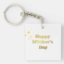Llavero Feliz día de las madres. Caligrafía de guión simpl