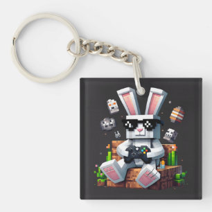 Llavero Feliz Día de Pascua Bunny Egg Video Gamer Pascua