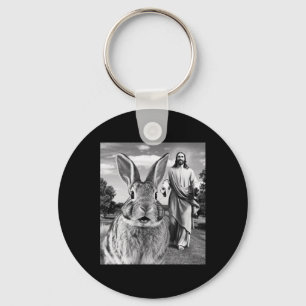 Llavero Feliz Día de Pascua Bunny Selfie Hombres Cristiano