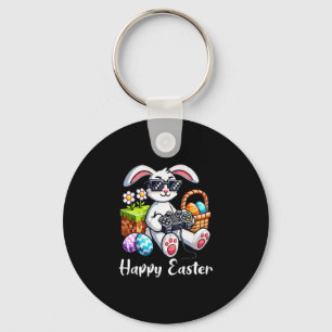 Llavero Feliz día de Pascua Conejo Huevo Videojuego Niños 