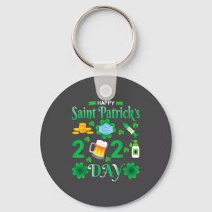 Llavero Feliz día de San Patricio 2024 Cara de trébol irla