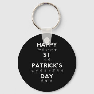 Llavero Feliz Día de San Patricio ASL Conciencia sorda