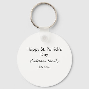 Llavero Feliz día de San Patricio nombre familia lugar sim