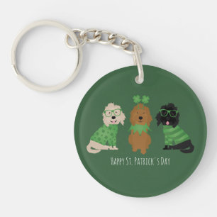 Llavero Feliz Día de San Patricio para los perros Goldendo