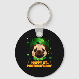 Llavero Feliz Día de San Patricio Pugtricks Irlandés Pug L