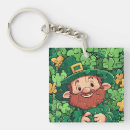 Llavero Feliz Día de San Patricio Shamrock Acrylic Keychai