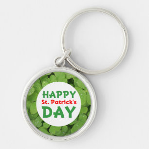 Llavero Feliz día de San Patricio, shamrock keychain.