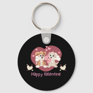 Llavero Feliz Día de San Valentín 2023 gracioso perro