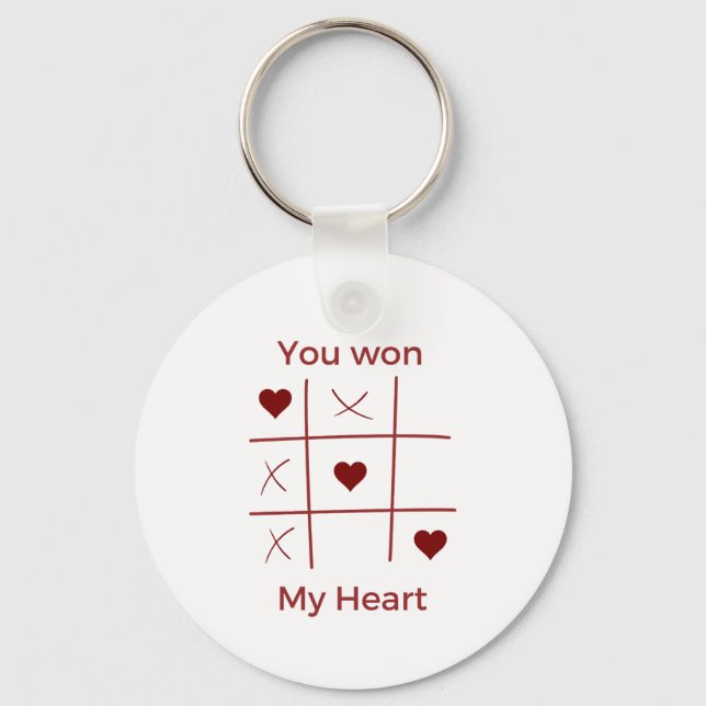 Llavero Feliz Día de San Valentín 2023 Ideas - Ganaste mi  (Anverso)