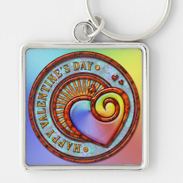 Llavero Feliz Día de San Valentín 2A Keychain (Frente)