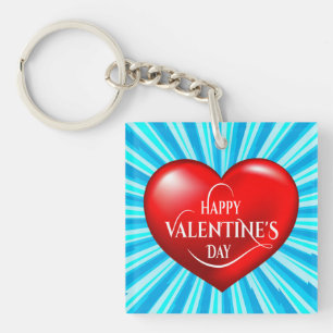 Llavero Feliz Día de San Valentín 3D Forma de corazón-2022