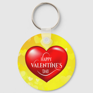 Llavero Feliz Día de San Valentín 3D Forma de corazón-2022