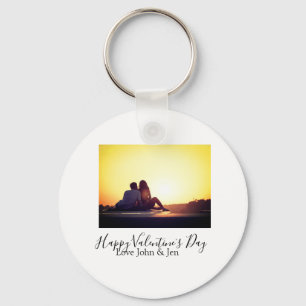 Llavero Feliz día de San Valentín amor agregar nombre foto