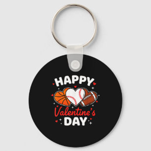 Llavero Feliz día de San Valentín Baloncesto Béisbol Fútbo