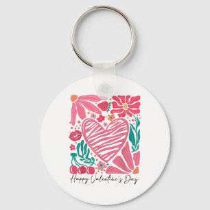 Llavero Feliz Día de San Valentín Boho Valentine Flores Co