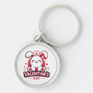 Llavero Feliz día de San Valentín Conejito lindo
