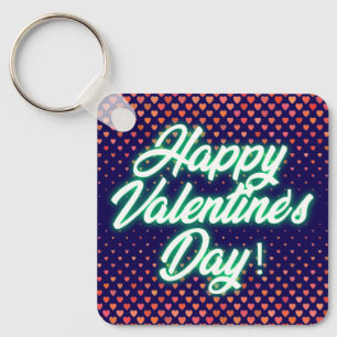 Llavero Feliz día de San Valentín Diseño Neon-23692