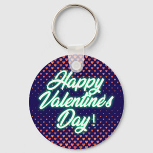 Llavero Feliz día de San Valentín Diseño Neon-23692