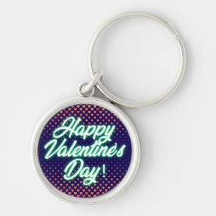 Llavero Feliz día de San Valentín Diseño Neon-23692