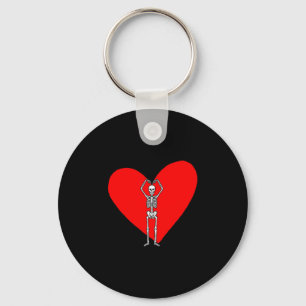 Llavero Feliz día de San Valentín Esqueleto Vintage Para d