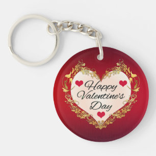 Llavero Feliz Día de San Valentín, forma del corazón - 479