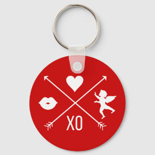 Llavero Feliz Día de San Valentín Keychain de los símbolos