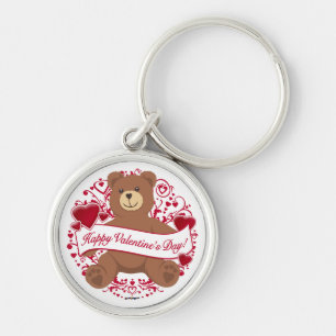 Llavero ¡Feliz Día de San Valentín! Oso de peluche
