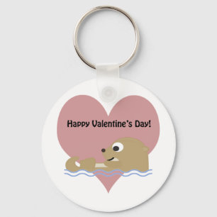 Llavero Feliz Día de San Valentín Otter