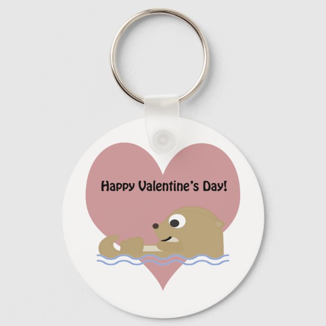 Llavero Feliz Día de San Valentín Otter (Anverso)