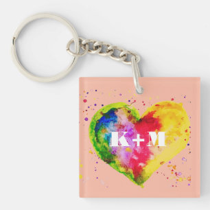 Llavero Feliz día de San Valentín Pareja Gay LGBT
