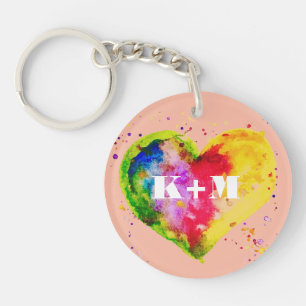 Llavero Feliz día de San Valentín Pareja Gay LGBT