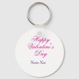 Llavero Feliz día de San Valentín rosa morado xoxo amor no