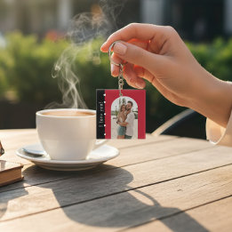 Llavero Feliz día de San Valentín simple foto romántica mo