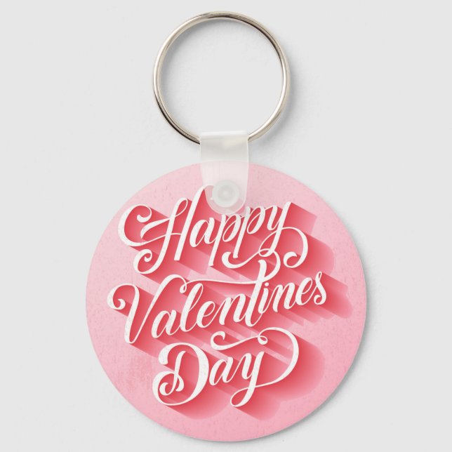 Llavero Feliz día de San Valentín Tipografía-23197 (Anverso)