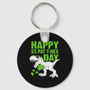 Llavero Feliz día de St Pat Trex Día de San Patricio Dinos