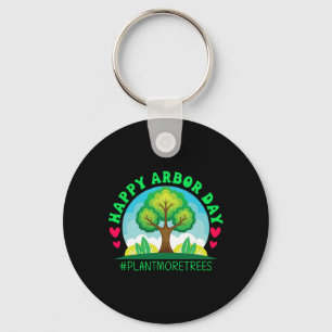 Llavero Feliz Día del Árbol de la Camisa Plantando el Día