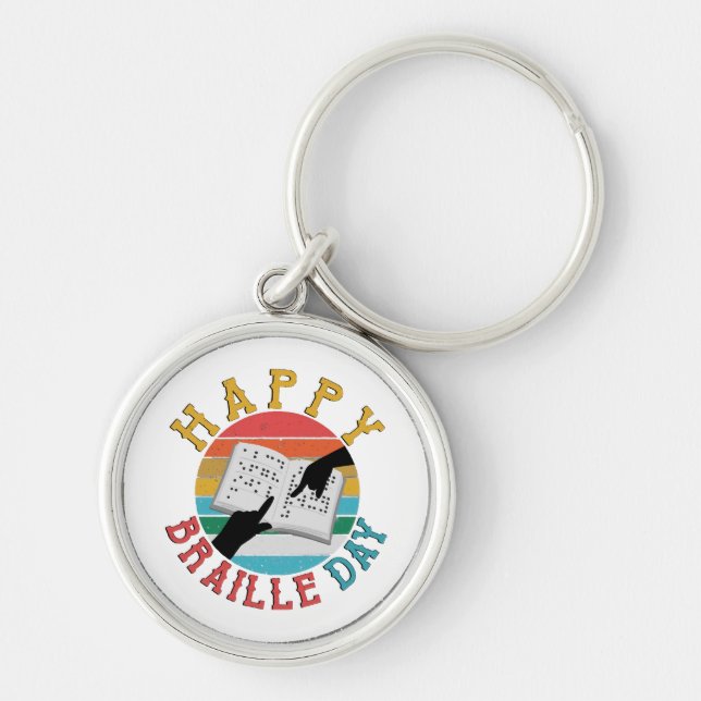 Llavero Feliz Día del Braille (Frente)