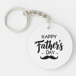 Llavero Feliz Día del Padre - Arte de celebración de bigot