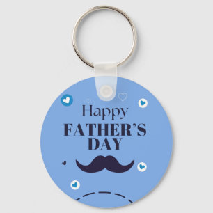 Llavero Feliz Día del Padre – Diseño de Bigote y Corazón