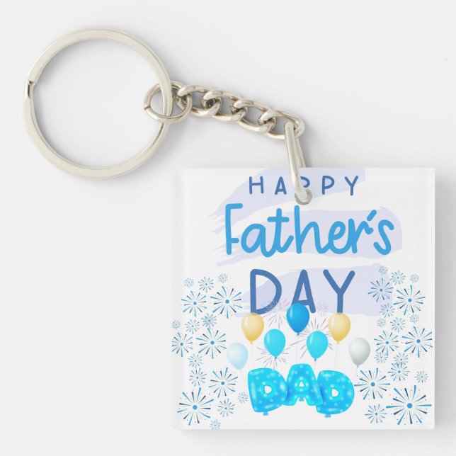 Llavero "Feliz Día del Padre, papá: Una celebración del am (Frente)