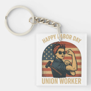 Llavero Feliz Día del Trabajo - Orgullo Sindical