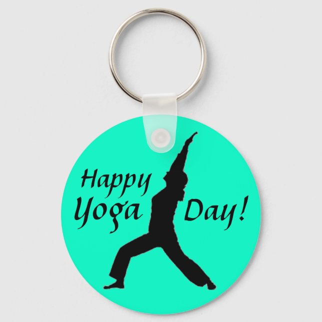 Llavero ¡Feliz Día del Yoga! Keychain-Jade (Anverso)